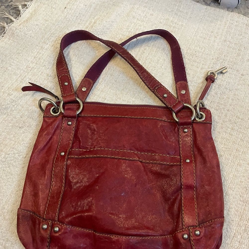 Fossil red leather bag - Picture 4 of 7